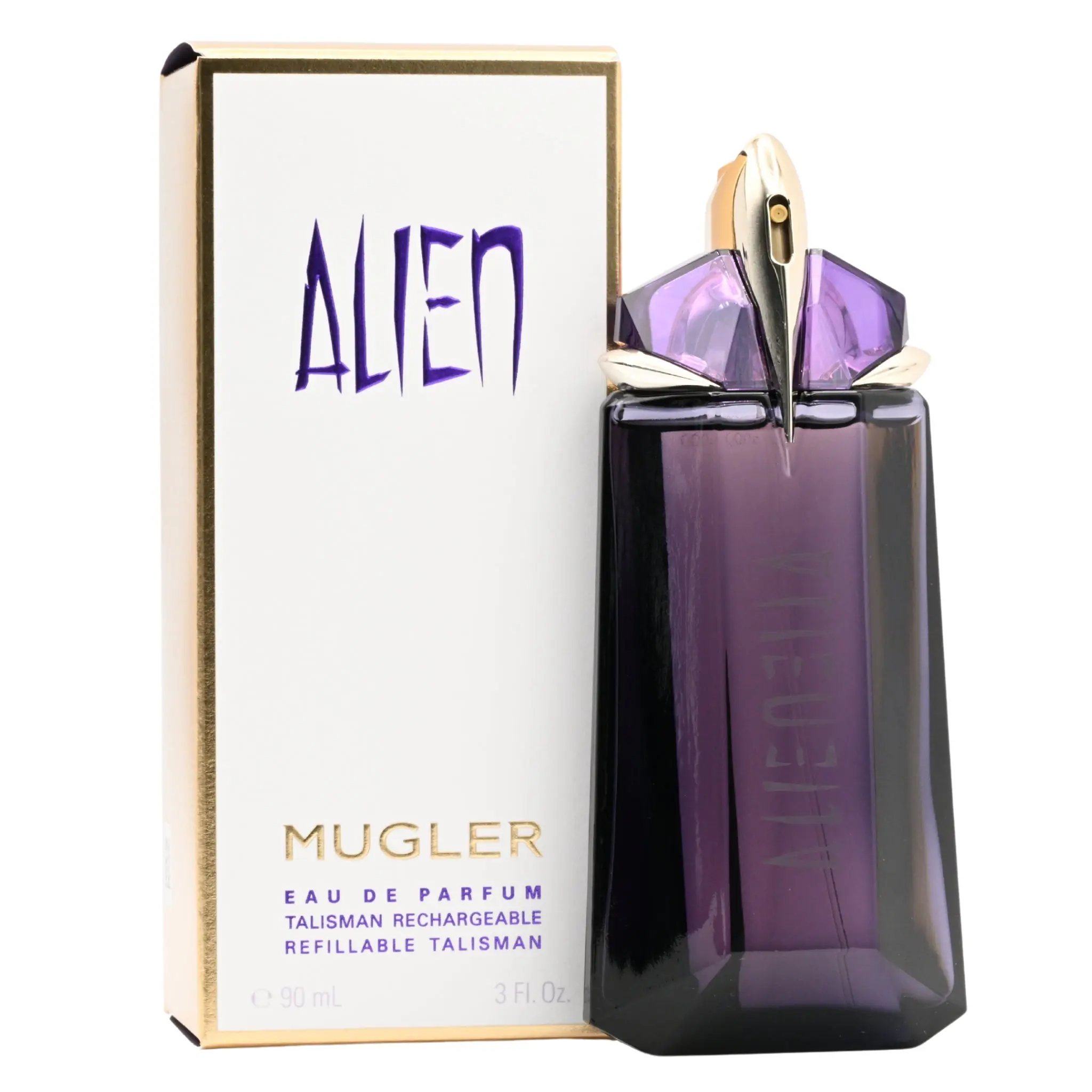 MUGLER Alien Eau de Parfum for Women, Sensual & Long-Lasting Floral Scented Fragrance with Jasmine, Amber & Cashmeran Wood, 3.0 fl oz Refillable Bottle, Women's Perfume