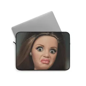 Shocked Doll Meme Laptop Sleeve Funny Aesthetic Computer Case