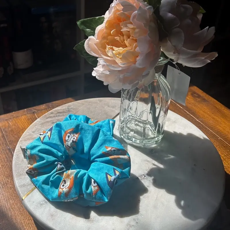 Bluey Print Handmade Scrunchie - 100% handmade - cotton