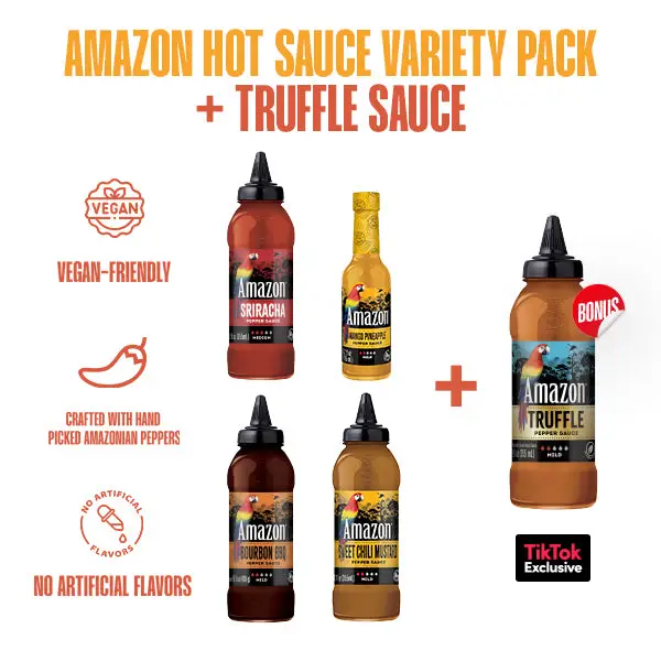Amazon Hot Sauce Variety Pack + Bonus Truffle Sauce