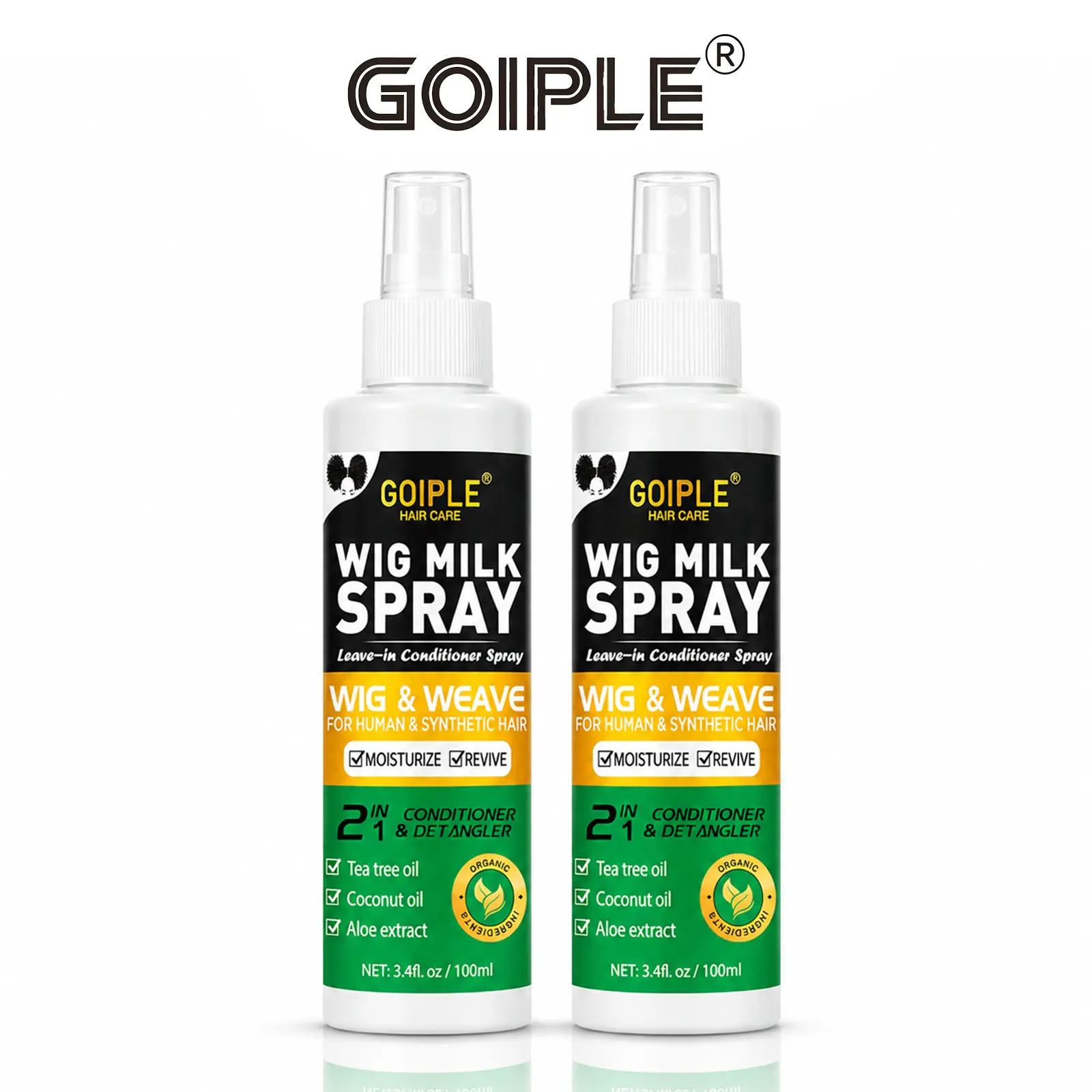 Goiple Wig Milk Spray,2-in-1 Haircare Moisturizer & Detangler, Hydrating Formula for Soft Tangle-Free Wigs, Aftercare Anti-Frizz Detangle Leave-In Treatments
