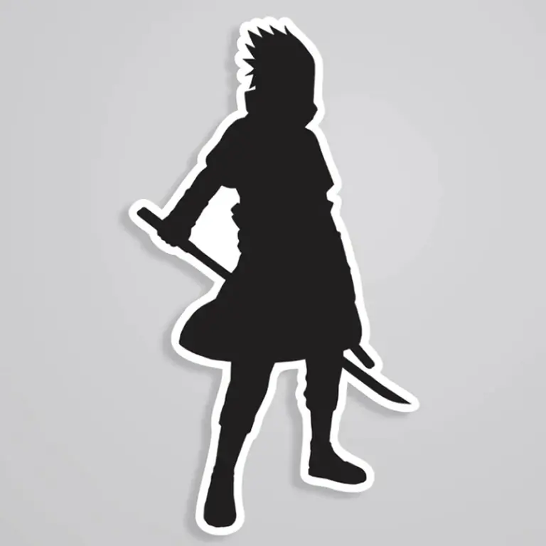 Silhouette of Sasuke Anime Stickers