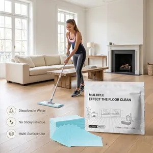 Floor Cleaning Sheets, Multi-Surface Antibacterial Cleaner for Hardwood, Laminate & Tile Floors, RV Wall Maintenance with Deodorization