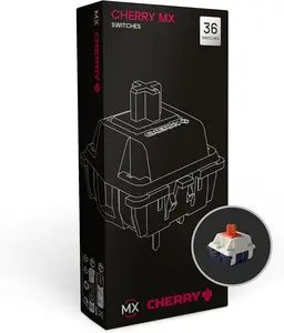 Cherry MX Falcon Mechanical Keyboard Switch Kit, 36 Hot-Swap Tactile Switches, for DIY & Gaming Keyboards, No-Click Heavy-Satisfying Performance