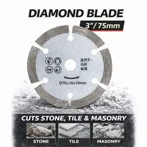 3 Inch Diamond Blade for Angle Grinder – 75mm Masonry Cutting Disc for Tile, Stone, Concrete & Brick