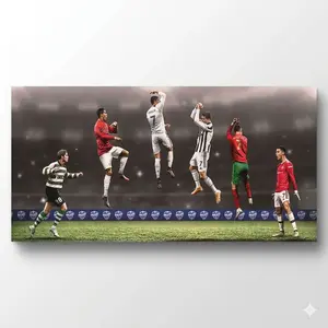 CR7 Legendary No.7 Football Star – Red Devil Era Poster, Iconic Athlete Wall Art Print