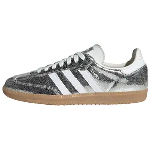 Adidas Originals Samba OG Women's Low-Top Sneakers with Comfortable Minimalist Thin Sole and Durable Design in Silver