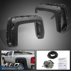 Pocket Rivet Style Fender Flares Fit For 2014-2018 Silverado 1500 5.8' Short Bed