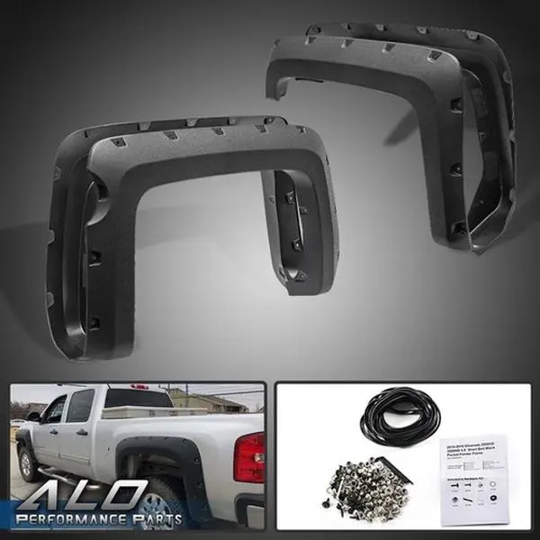 Pocket Rivet Style Fender Flares Fit For 2014-2018 Silverado 1500 5.8' Short Bed