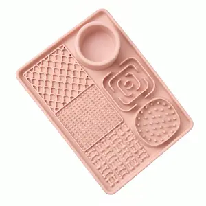 6-in-1 Slow Feeder Dog Bowl with Suction Base - Anti-Gulp Neater Feeder Bowls, Prevents Choking, Improves Digestion for Small to Medium Large Pets