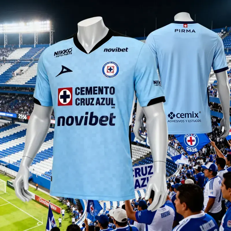 Cruz Azul 25/26 Home Soccer Jersey – Blue Liga MX Fan Edition Football Shirt, Short Sleeve Jersey for Men & Women, Breathable Match Day Kit