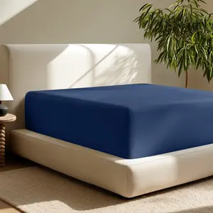 Bare Home Microfiber 22 Inch Pocket Fitted Sheet Solid Color Bedding
