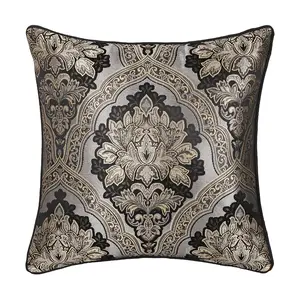 Harriman Black Square Decorative Throw Pillow 20" x 20"