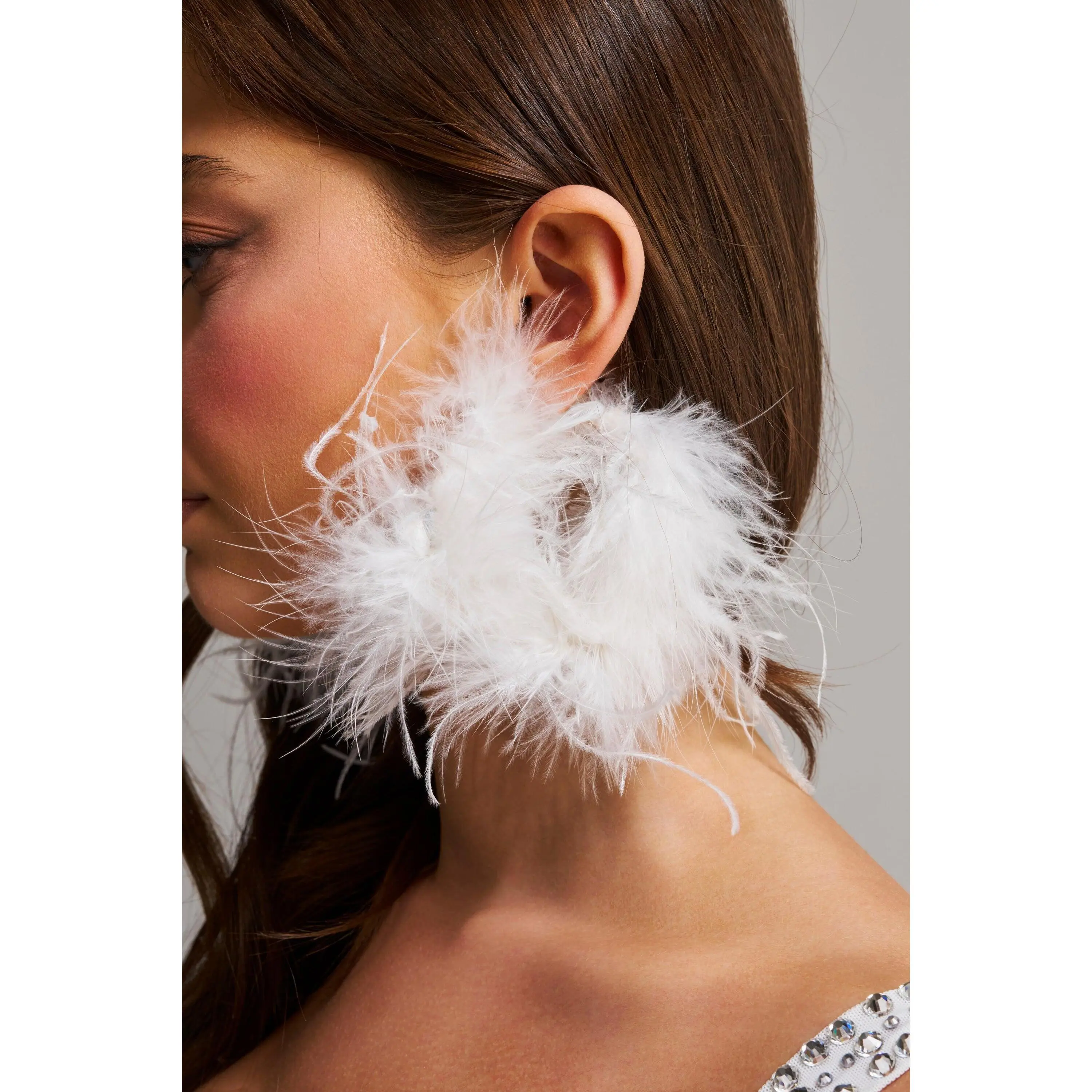 WITH IT FEATHER HOOP EARRING