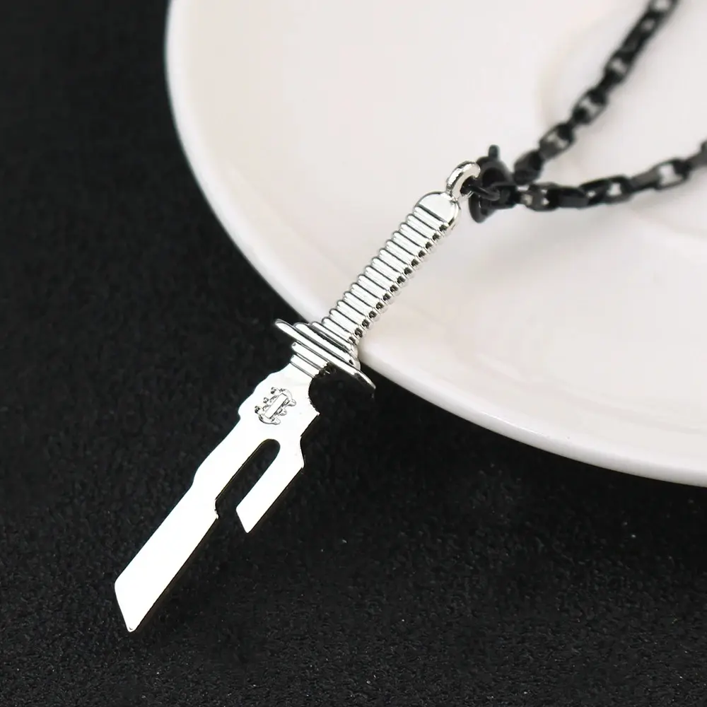 Anime Jujutsu Kaisen Fushiguro Toji Sword Necklace Spear Of Tianri Knife Pendant Cosplay Necklaces For Unisex Choker Jewelry