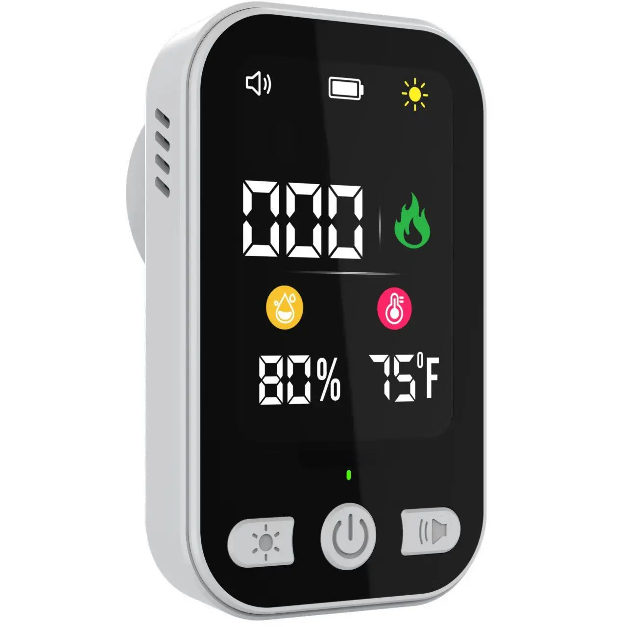 Multi-functional Detector Natural Gas Detector with Temperature Humidity Sensor Plug In Digital Display Gas Detector for Home Kitchen Garage RV Apartment
