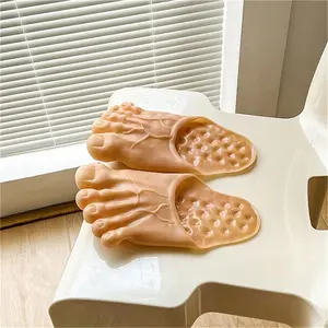 Unisex fun slippers, pair of slippers, men's beach sandals with big toe, neutral monster sandals, one size fits EUR 35-41, foot length 22.5-255cm