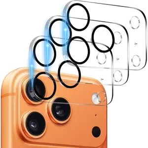 3 Pack Camera Lens Protector for iPhone 17 Pro, Tempered Glass, Ultra HD, 9H Hardness, Anti-Scratch, Case Friendly, Easy to Install [No Affect on Night Shots]