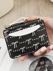 Mini Fashion Credit Card Holder, Ultra Thin Coin Purse, Women's Casual Clutch Wallet & Case