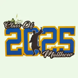 Personalized Class of 2025 Graduation Sign With Grad Silhouette perfect graduation gift,