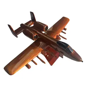 A10 Warthog Mahogany Wood Desktop Aircraft Model