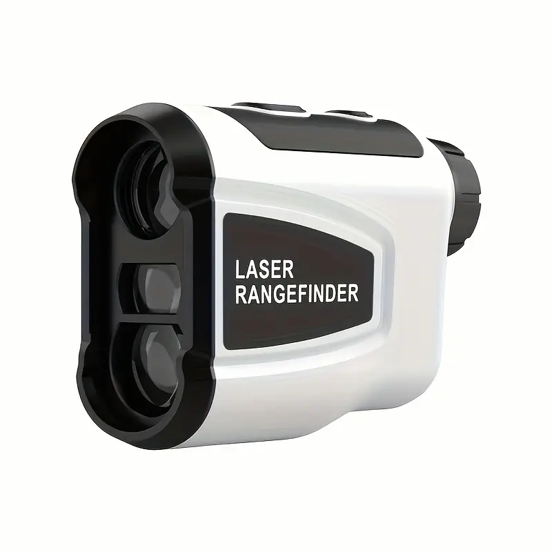 Golf Laser Rangefinder, 1200yd High Precision Device with 6X Magnification, Slope Compensation, HD Rechargeable, Flag Lock, Quick Positioning, Anti-Vibration, USB Charging, White Stylish Golf Accessory