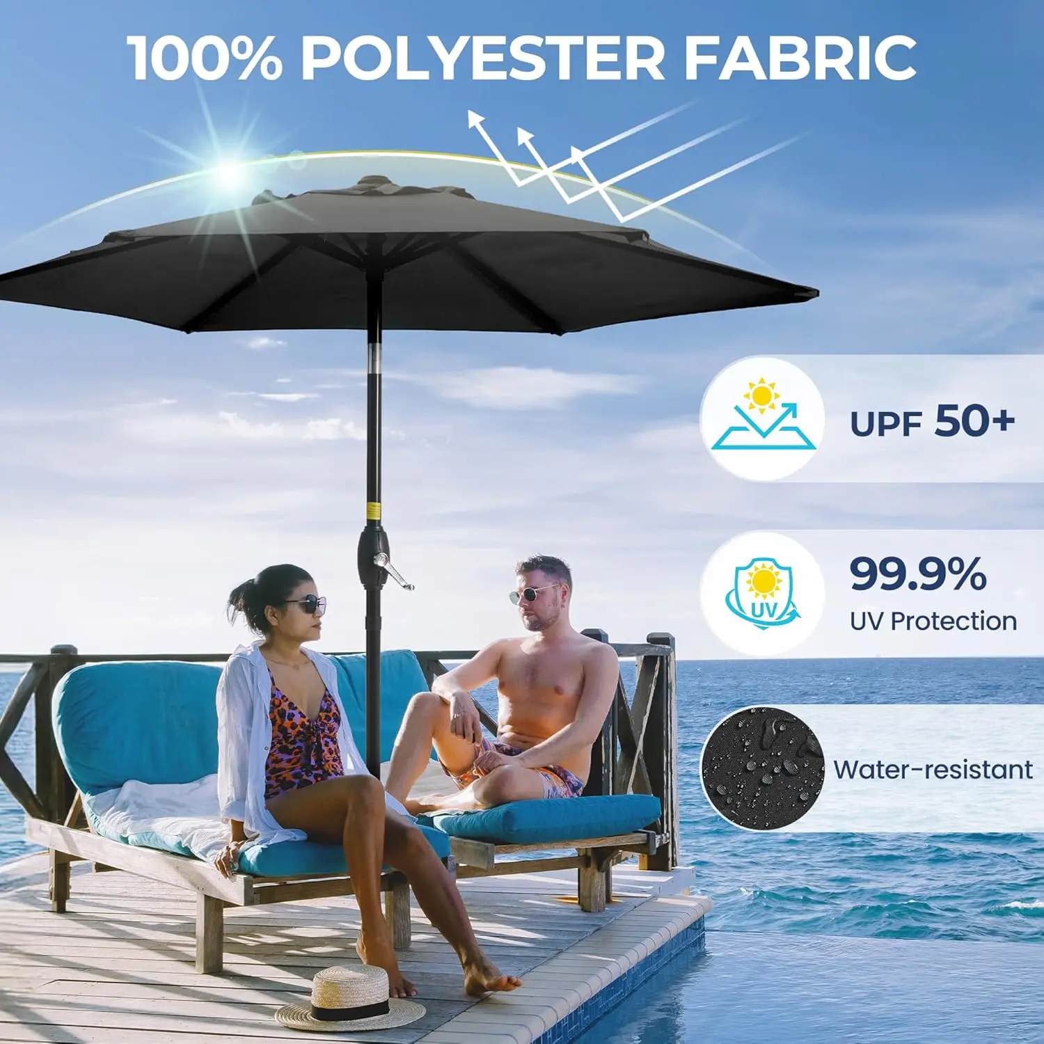 navy outdoor umbrella - TikTok Shop