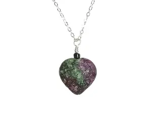 Ruby in Zoisite Heart Necklace