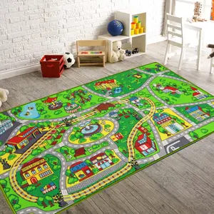 Booooom Jackson Road Rug for Playroom, Non Slip Track Rug, Perfect Gifts