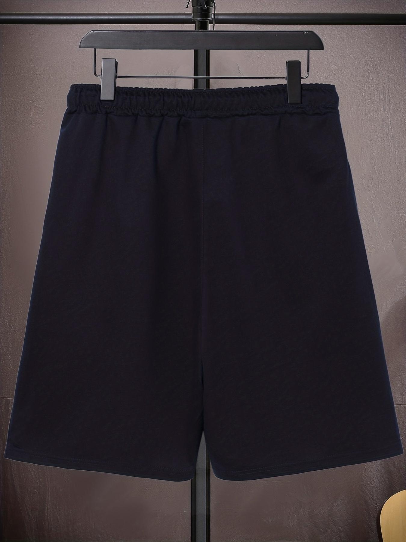 Men'S Plus Size Athletic Shorts - Navy Blue with Bold "DON'T PISS OFF THE OLD PEOPLE" Print - Elastic Drawstring Waist - Stretchy Gym, Casual & Everyday Shorts - Funny Saying Apparel for Men, Gym Shorts, Comfortable Fit, PLUS SIZE