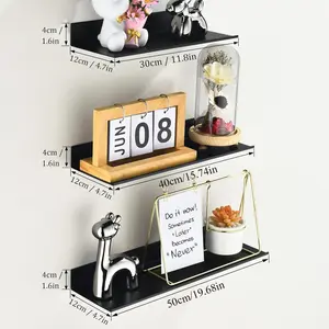 30/40/50cm Wall Shelf Metal Bathroom Floating Shelves Wall Mount Design No Drill Mirror Shower Organizer for Living Room Kitchen Storage Ledge