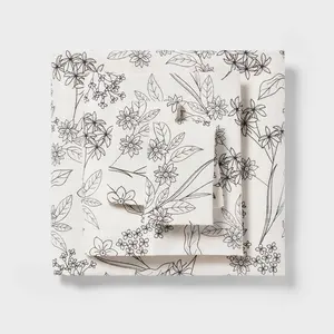 Queen Cotton Blend Ciclo rPET Rust Floral - Room Essentials