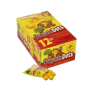 De La Rosa Pulparindots Original (12 Count) Sweet Mexican Candy, Chewy Snack Bonbon Tangy Flavor, Dulces Mexicanos