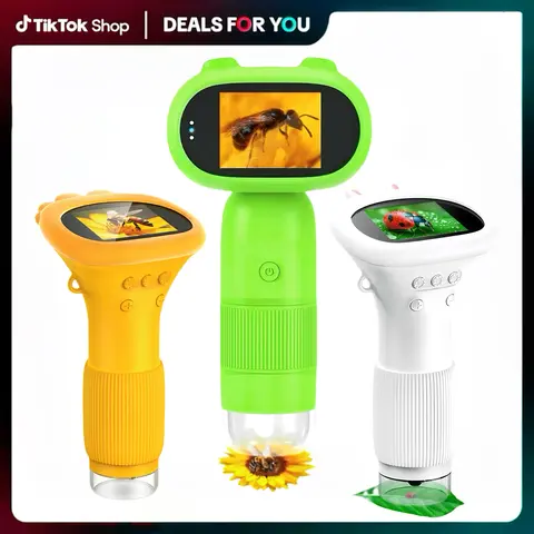 Handheld Digital Microscope - 1000x Electron Digital Microscope, Portable Visual Learning Tool for Observing Plants & Insects, Educational Gift to Spark Interest