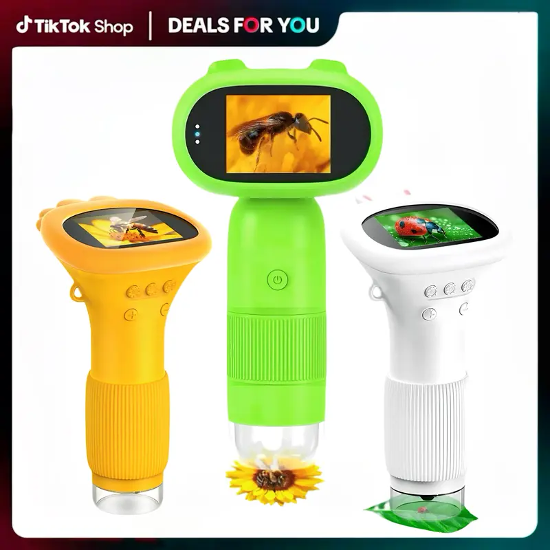 Handheld Digital Microscope - 1000x Electron Digital Microscope, Portable Visual Learning Tool for Observing Plants & Insects, Educational Gift to Spark Interest