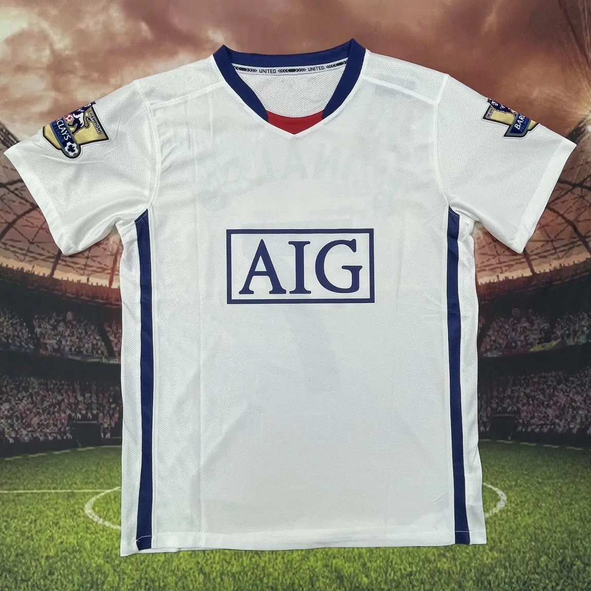 No.7 Ronaldo 2007 2008 Home Away Retro White Short Sleeved Long Sleeved Soccer Jerseys