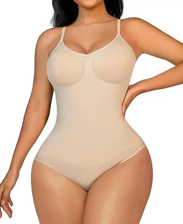 Bodysuit Shapewear for Women Tummy Control Thong Low Back Body Shaper Backless  Full Body Shapewear Compression Womenswear Adjustable Bra Fits Slim Smooth Straps