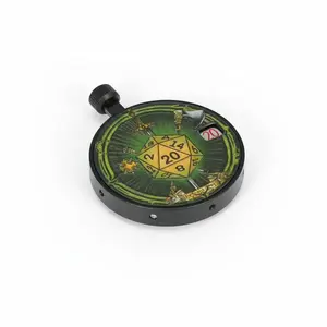 SURPASS Mechanical Pocket Watch Dice Spinner | EDC Metal Fidget Toy & Pendant for D&D | Premium Stainless Steel Role Playing Gift Polyhedral Dice Set