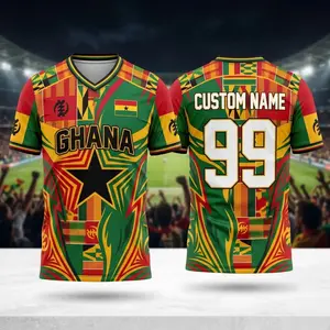 Custom Ghana Football Jersey, Personalized Soccer Shirt with Name and Number, Ghana Fan Apparel Gift