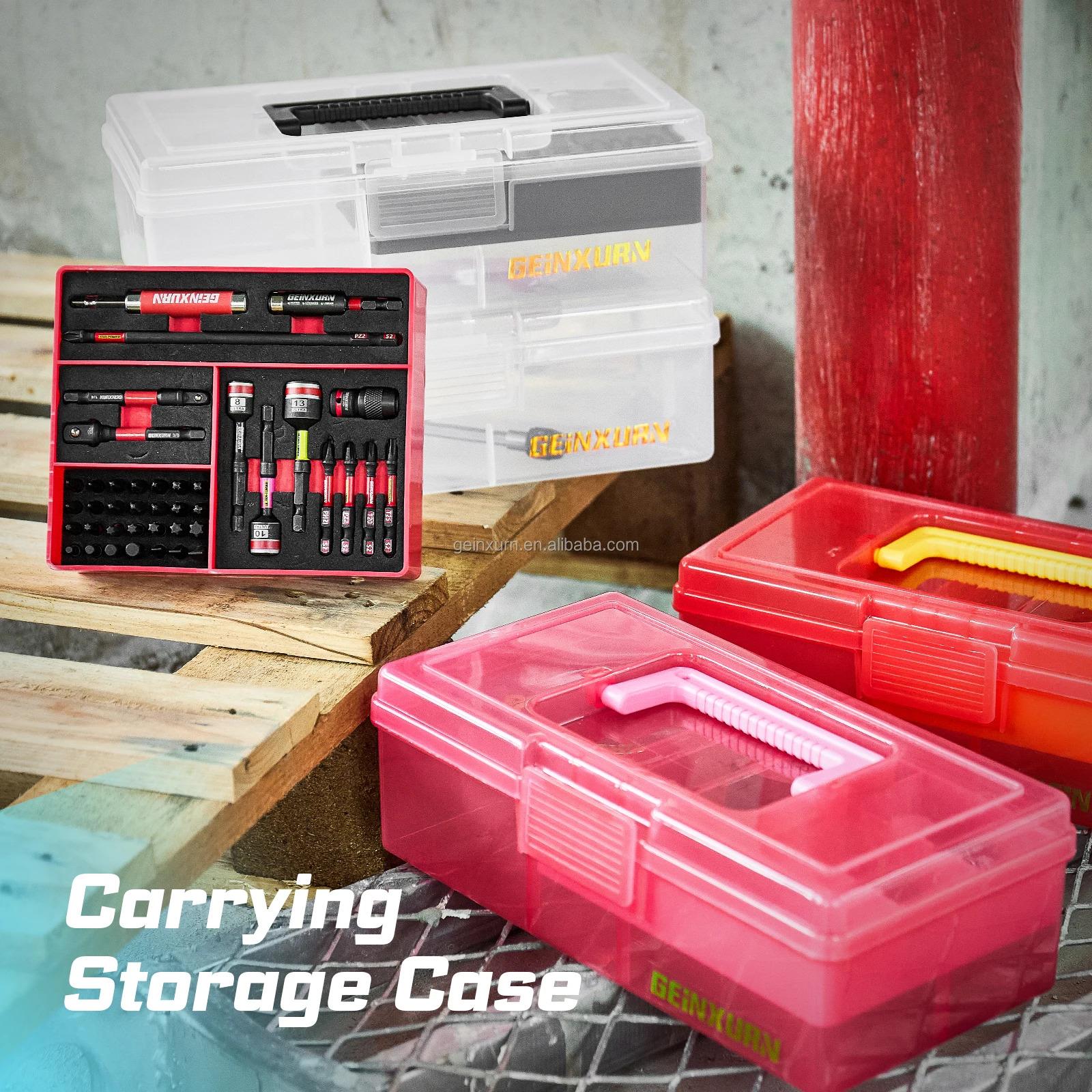 Ready to Ship in US Warehouse 52pcs Red Case High-Torque Impact Set Industrial DIY Color-Coded Screwdriver Bits OEM Customizable