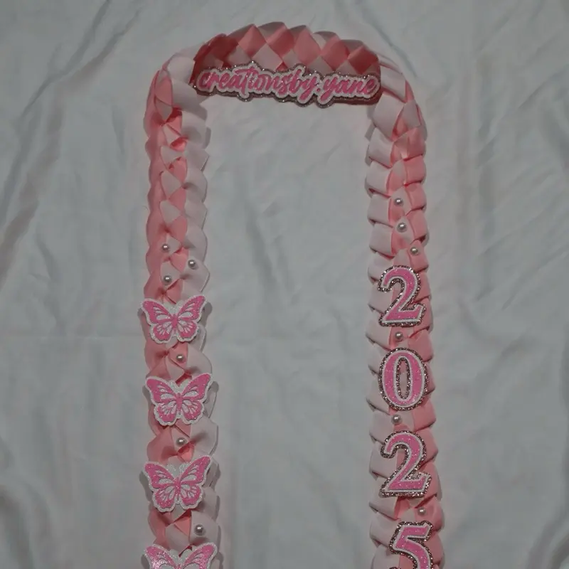 Pink Graduation Lei