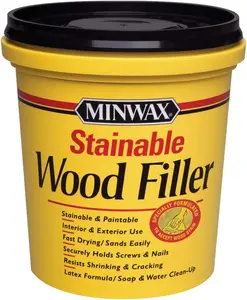 "GET IT NOW" 16 oz 42853 Natural Stainable Wood Filler Interior/Exterior Wood Filler
