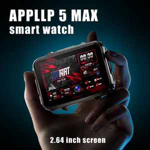4G Smartwatch Big Screen Wearable 2.64 inch Support SIM Card WIFI GPS Dual cameras Dual Systems 128G Apps Download Wristwatch