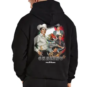 Chalino Sanchez Men's & Women's Pullover Chicano Graphics Tees Lowrider Style Gangster Chicanoas Clothing Hoodie Black Crewneck Long Sleeve