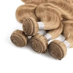 #27 Honey Blonde Body Wave Human Hair Bundles The Raw Human Hair Extensions For Women 100% Human Hair