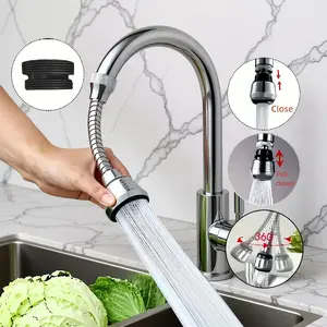 360 Degree Rotating RV Kitchen Faucet Extender, Anti-Splash Water Saving Nozzle, Abs Rubber Iron Material, Durable Design, Faucet Sprayer Attachment