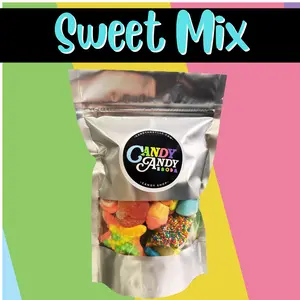 1lb Sweet Assorted Gummy Mix - Sweet Candy Snack - Resealable Bag - gummi eggs, chicken feet and much more! blue