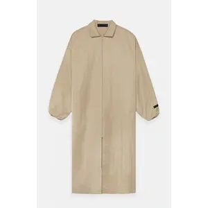 Fear of God ESSENTIALS Men's Desert Sand Textured Nylon Trench Coat