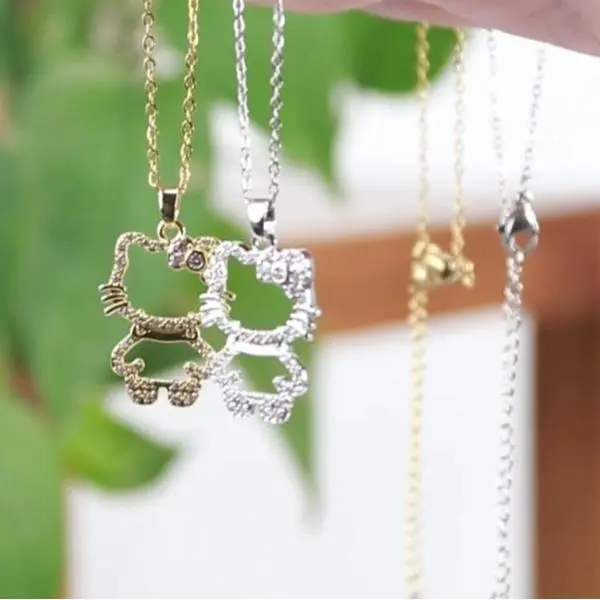 2 PCS Set Shiny Necklaces Hollowed-Out, Fully Rhinestone - Cute For A Girly Look, Perfect As A Girl Gift.