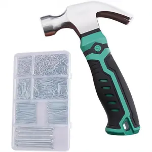 750pcs Hardware Nails Assortment Kit, Picture Hanging Nails, Wood Nails,Small Nailsfor Hanging Pictures,Wood (Nails and Hammer)